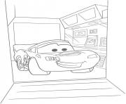 Coloriage flash mcqueen flash avec mack