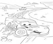 Coloriage flash mcqueen cars falaise