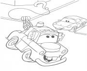 Coloriage flash mcqueen martin roule