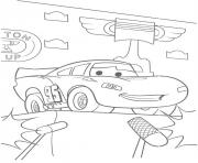 Coloriage flash mcqueen flash champion