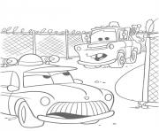 Coloriage flash mcqueen martin parle