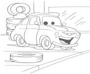 Coloriage flash mcqueen un petit sourir