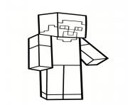 Coloriage steeve minecraft