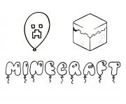 Coloriage anniversaire minecraft