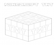 Coloriage minecraft tnt