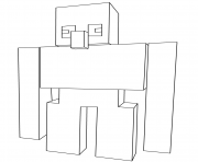 Coloriage minecraft iron golem