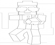 Coloriage minecraft gangnam style