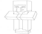 Coloriage minecraft villager