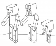 Coloriage minecraft zombies