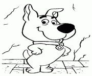 Coloriage scrappy doo sourire