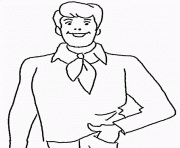 Coloriage fred jones de scooby doo