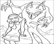 Coloriage scooby doo scoubidou monstre 128