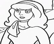 Coloriage daphne blake visage portrait scooby doo