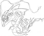 Coloriage pokemon mega rayquaza 1