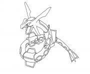 Coloriage pokemon mega rayquaza 9