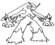 Coloriage pokemon mega evolution blaziken