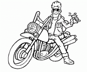 Coloriage motocyclette 17