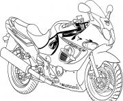 Coloriage motocyclette 2