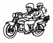 Coloriage motocyclette 8