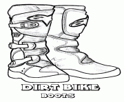 Coloriage motocross bottes