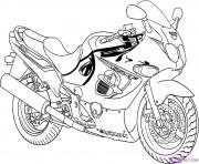 Coloriage moto de course 5