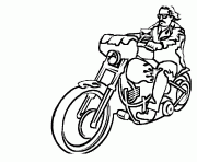 Coloriage motocyclette 19