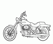 Coloriage motocyclette 3