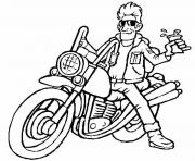 Coloriage moto de course 32