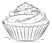 Coloriage cupcake chocolat