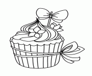 Coloriage cupcake anniversaire