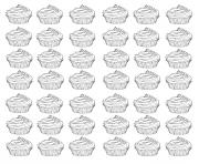 Coloriage cupcakes adulte warhol difficile