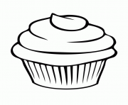 Coloriage cupcake simple facile