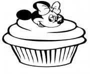 Coloriage minnie mouse cupcake disney