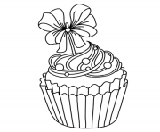 Coloriage cupcake festif a devorer