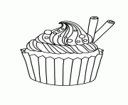 Coloriage cupcake vintage