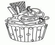 Coloriage cupcake couleur