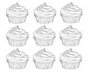 Coloriage cupcakes warhol