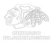 Coloriage chicago blackhawks logo lnh nhl hockey sport1