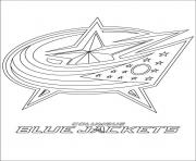 Coloriage columbus blue jackets logo lnh nhl hockey sport