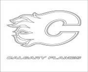 Coloriage calgary flames logo lnh nhl hockey sport