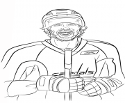 Coloriage alex ovechkin lnh nhl hockey sport