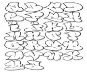 Coloriage rigolo alphabet bubble letters