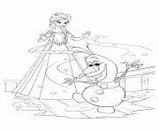 Coloriage elsa et olaf 2