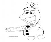 Coloriage olaf sans nez