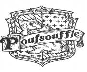 Coloriage blason de Poufsouffle Harry Potter