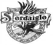 Coloriage blason de Serdaigle Harry Potter