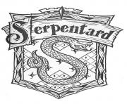 Coloriage blason de Serpentard Harry Potter