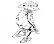 Coloriage dobby elf harry potter