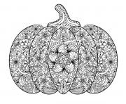 Coloriage halloween citrouille adulte