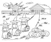 Coloriage halloween sorciere